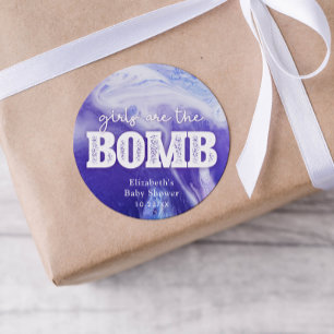 Sticker Rond Bombe de Baby shower de bain Favoriser le marquage