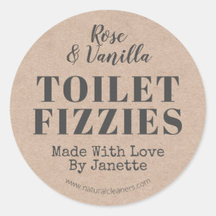 Sticker Rond Bombe De Nettoyage De Toilettes Fizzy Faisant Mais