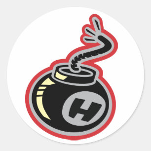 Sticker Rond Bombe H