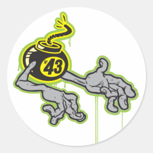 Sticker Rond Bombe H 43
