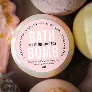 Sticker Rond Bombe rose minimale ou éjecteur de douche Élégant