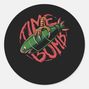 Sticker Rond Bombe temporelle