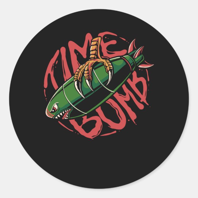 Sticker Rond Bombe temporelle (Devant)