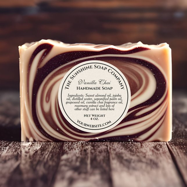 Sticker Rond Bombes de bain de cosmétiques de savon de style pa (Créateur téléchargé)