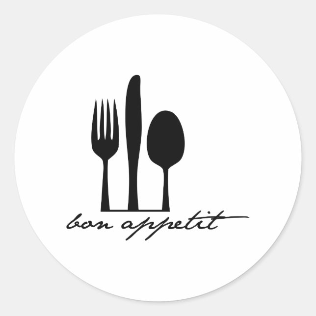 Sticker Rond Bon Appetit (Devant)