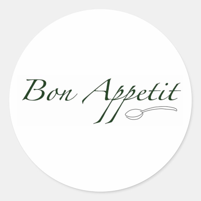 Sticker Rond Bon Appetit (Devant)
