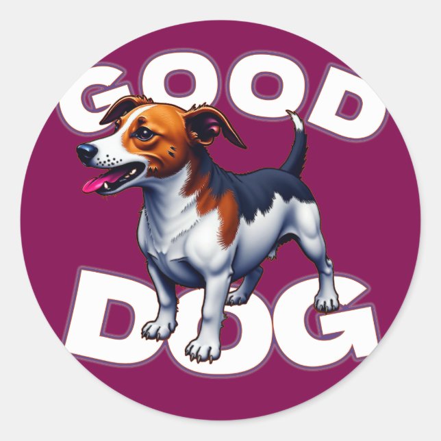 Sticker Rond Bon chien (Devant)