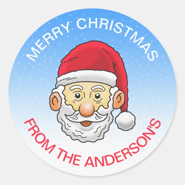Sticker Rond Bon Père Noël (Devant)