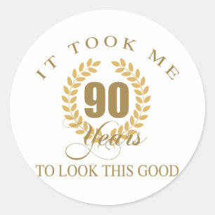 Sticker Rond Bon regard 90e anniversaire