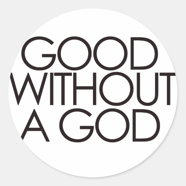 Sticker Rond Bon sans dieu (Devant)