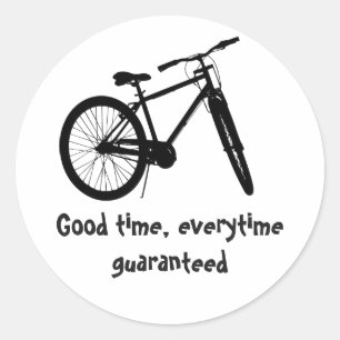 Sticker Rond Bon Temps À Chaque Fois Garantie Citation Vélo