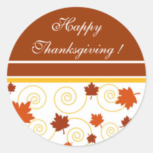 Sticker Rond BON THANKSGIVING ! -Autocollant