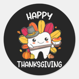 Sticker Rond Bon thanksgiving de la brigade dentaire Turquie