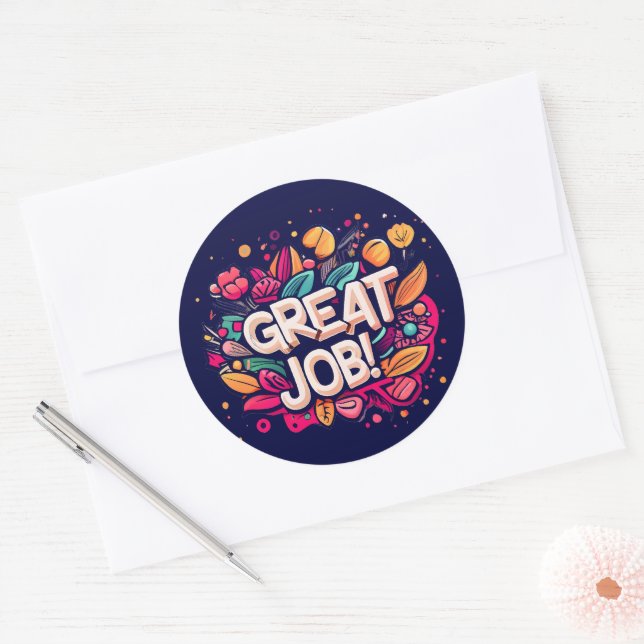 Sticker Rond Bon travail (Enveloppe)