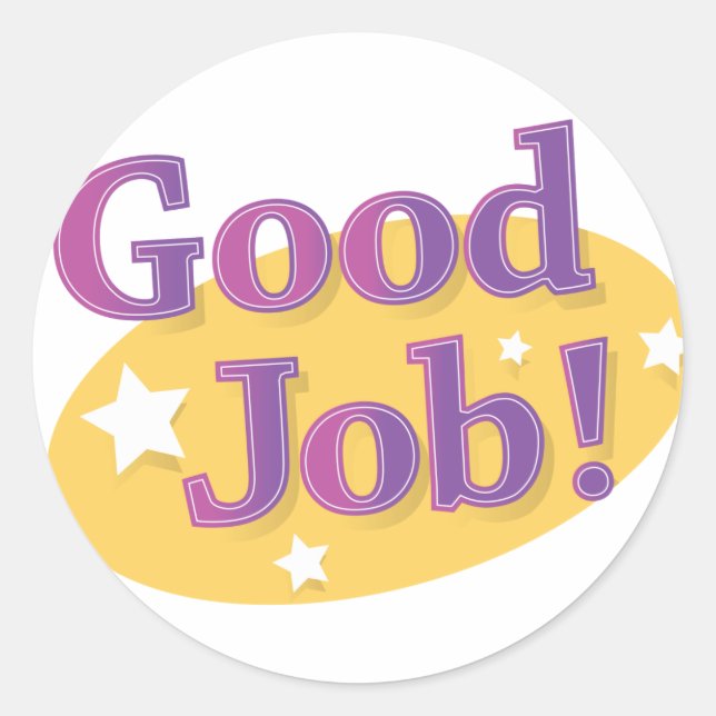 Sticker Rond Bon Travail ! (Devant)