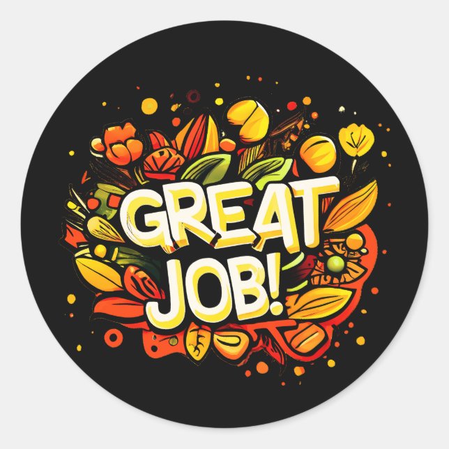 Sticker Rond Bon travail (Devant)