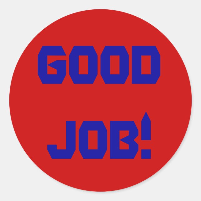 Sticker Rond Bon Travail ! (Devant)