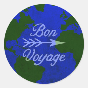 Sticker Rond Bon Voyage