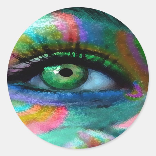 Sticker Rond Bonbon pour les yeux (Devant)
