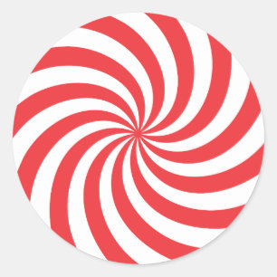 Sticker Rond Bonbons à la menthe poivrée