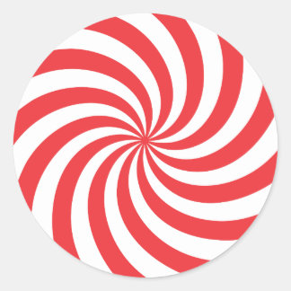 Sticker Rond Bonbons à la menthe poivrée