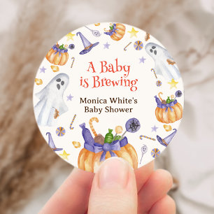 Sticker Rond Bonbons Citrouilles Fantômes Halloween Baby Brassa