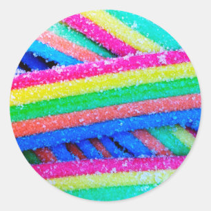 Sticker Rond Bonbons colorés amusants