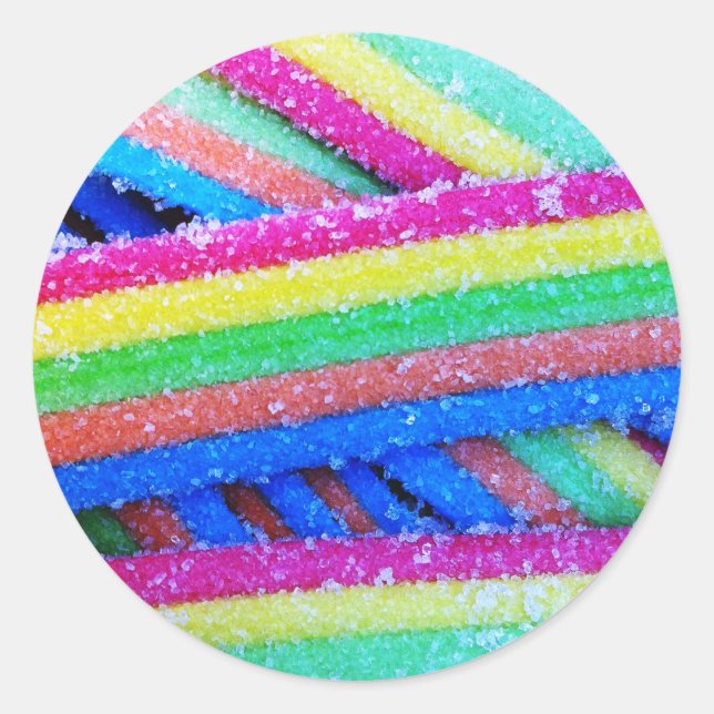 Sticker Rond Bonbons colorés amusants (Devant)
