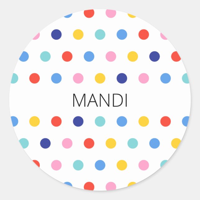 Sticker Rond Bonbons Dot Delight (Devant)