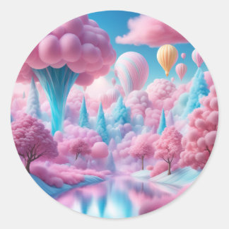 Sticker Rond Bonbons en coton Whimsical