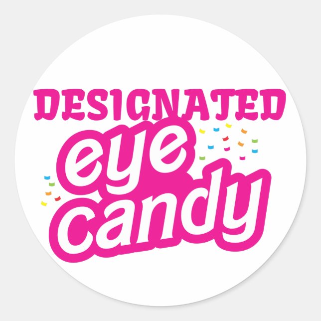Sticker Rond Bonbons oculaires désignés (Devant)
