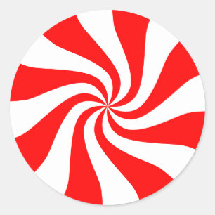 Sticker Rond Bonbons, spirale Tourbillonnant