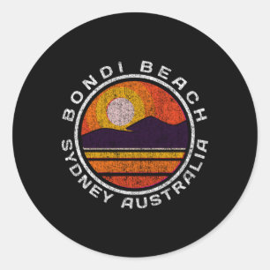 Sticker Rond Bondi Beach en détresse