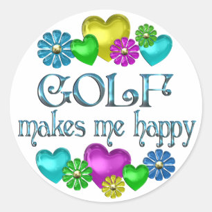 Sticker Rond Bonheur de golf