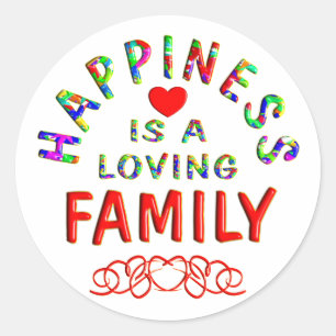 Sticker Rond Bonheur familial
