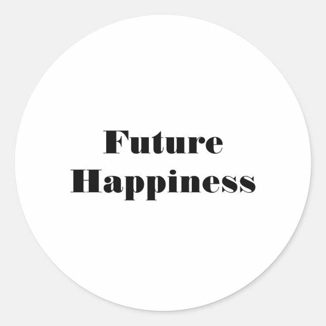 Sticker Rond Bonheur futur (Devant)