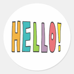 Sticker Rond Bonjour !