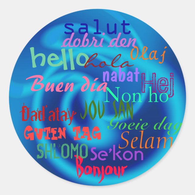 Sticker Rond bonjour (Devant)