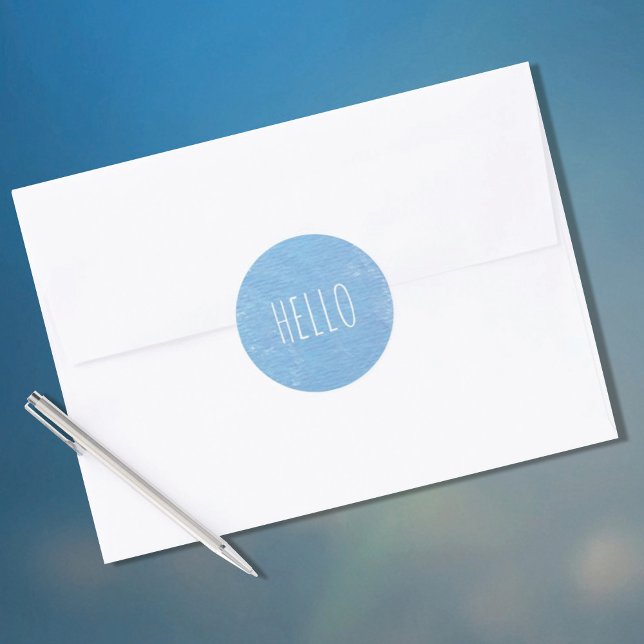 Sticker Rond Bonjour (Créateur téléchargé)