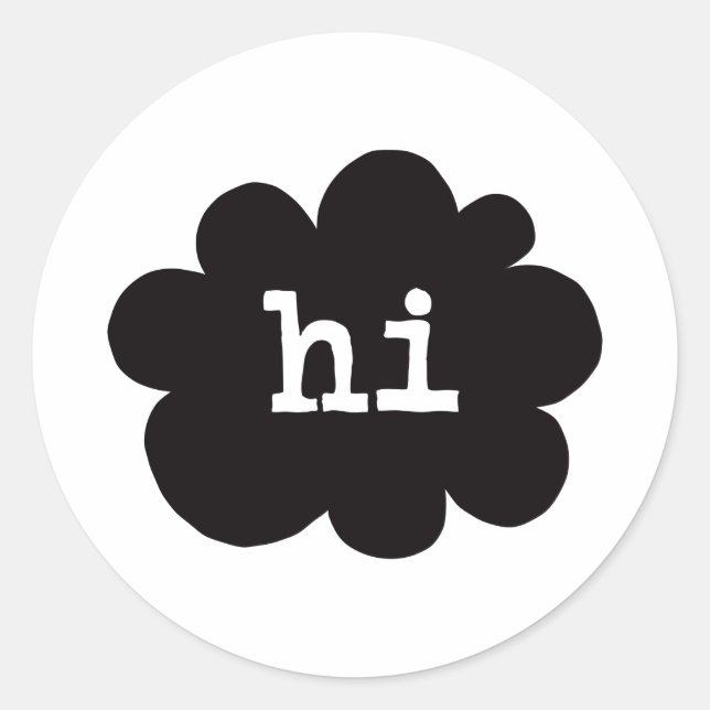Sticker Rond Bonjour (Bonjour salutations) (Devant)