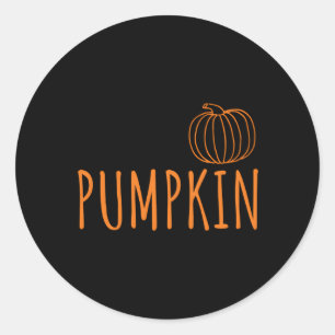 Sticker Rond Bonjour Citrouille Automne Automne Citrouille Épic