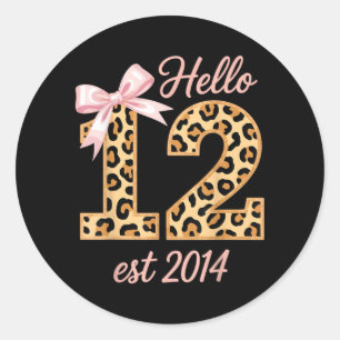 Sticker Rond Bonjour douze EST 2014 12e anniversaire Coquette 1