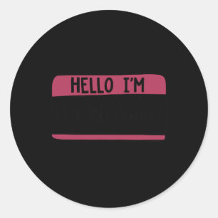 Sticker Rond Bonjour, je suis probablement anxieuse