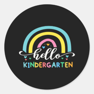 Sticker Rond Bonjour maternelle Retour À L'École