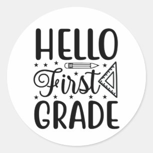 Sticker Rond Bonjour première année