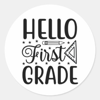 Sticker Rond Bonjour première année