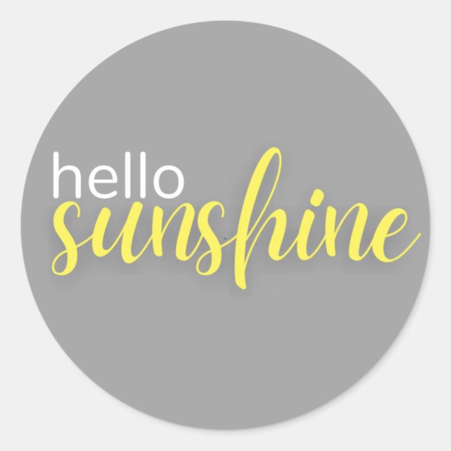 Sticker Rond bonjour soleil (Devant)