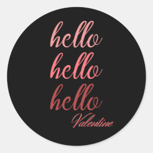 Sticker Rond Bonjour Valentine