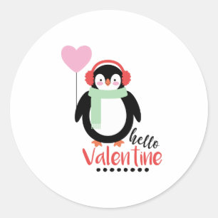 Sticker Rond Bonjour Valentine