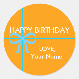 Sticker Rond BONJOURS D'ANNIVERSAIRE - Customisé